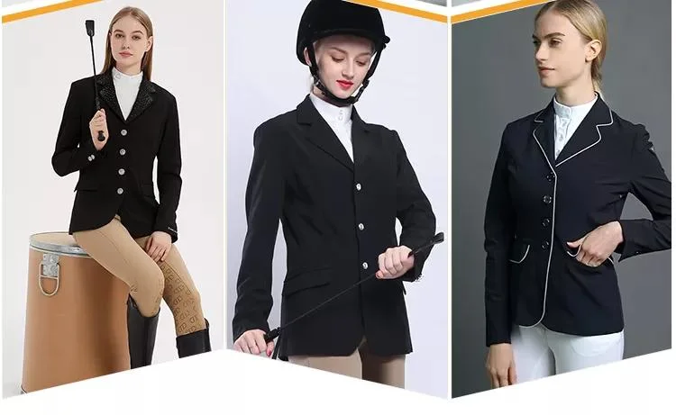 Custom Fashion Long Sleeve Women Comfort Equestrian Show Horse Riding Show Jackets