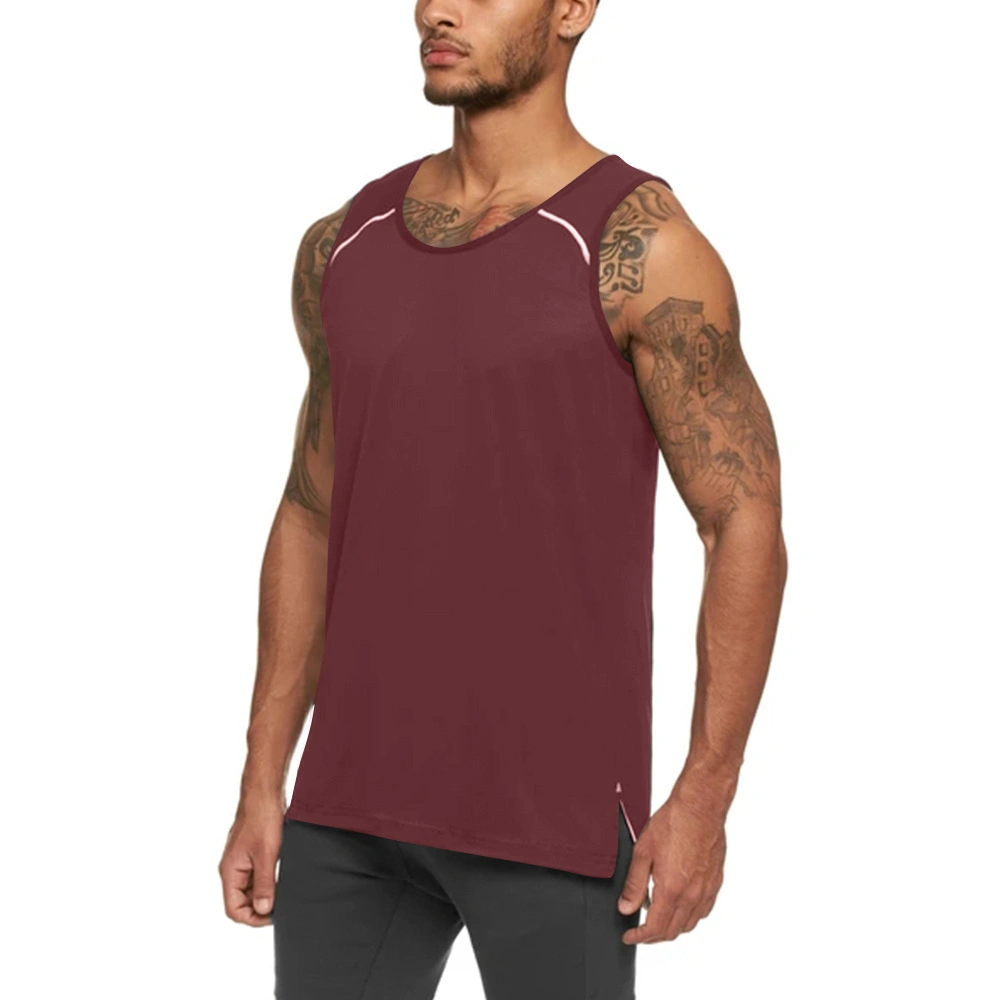 Sy-404 Gym Fitness Men′s Round Neck Athletic Casual Sleeveless T-Shirt Tank Tops