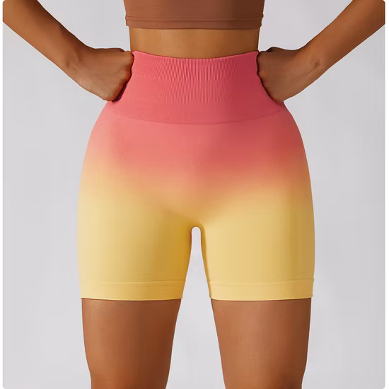 Bestseller Ropa deportiva Fitness Activewear Pantalones cortos para mujeres Push up Booty Leggings Ombre Pantalones cortos de yoga sin costuras Scrunch Butt Gym Shorts
