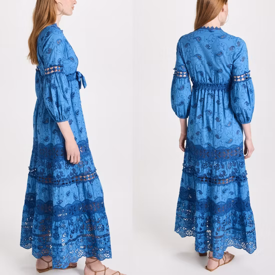 Precio barato, nueva llegada, fabricante personalizado de China, venta al por mayor, ropa para el hogar, ropa elegante de verano, ropa Maxi para mujer, vestido de mujer