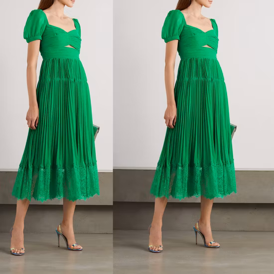 Vestido de las mujeres de la gasa del nuevo diseño de la ropa de la moda de las señoras de la venta al por mayor del fabricante de China